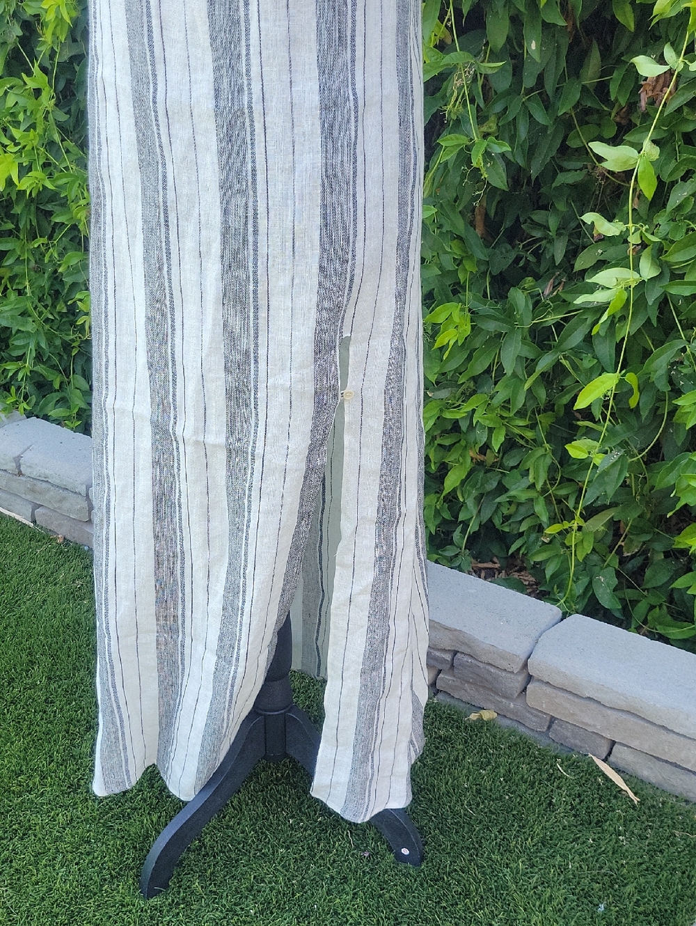 Reformation Pineapple Linen Maxi Dress Vista Stripe M NO SASH/BELT - Picture 3 of 15
